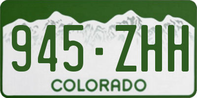 CO license plate 945ZHH
