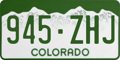 CO license plate 945ZHJ