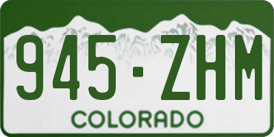 CO license plate 945ZHM