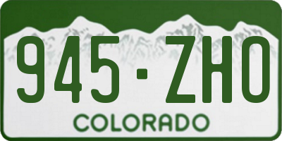 CO license plate 945ZHO