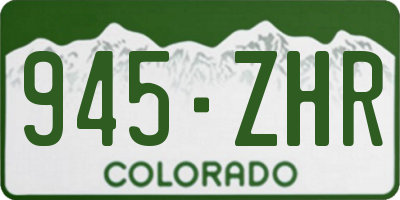 CO license plate 945ZHR