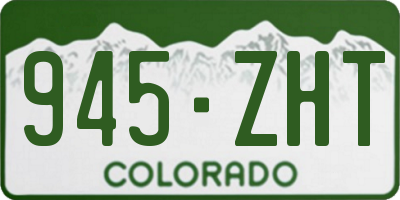 CO license plate 945ZHT