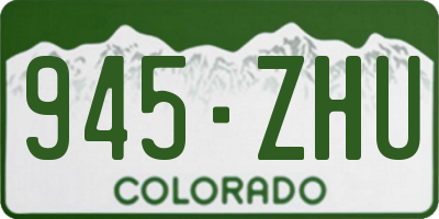 CO license plate 945ZHU