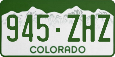CO license plate 945ZHZ