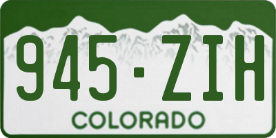 CO license plate 945ZIH
