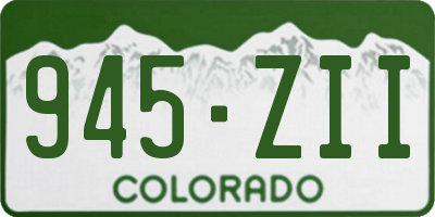 CO license plate 945ZII