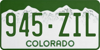 CO license plate 945ZIL