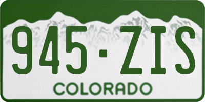 CO license plate 945ZIS