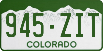 CO license plate 945ZIT