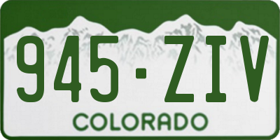 CO license plate 945ZIV
