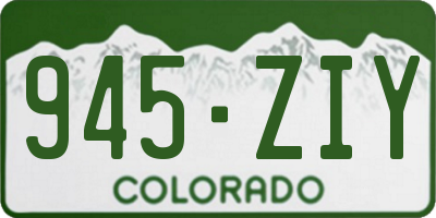 CO license plate 945ZIY