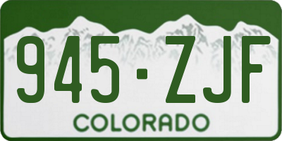 CO license plate 945ZJF