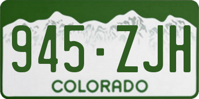 CO license plate 945ZJH