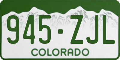 CO license plate 945ZJL