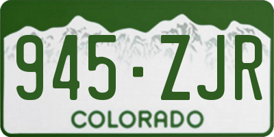 CO license plate 945ZJR