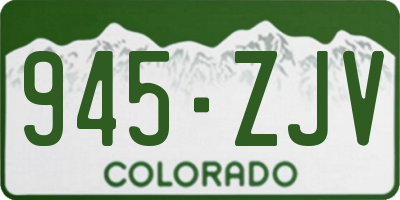 CO license plate 945ZJV