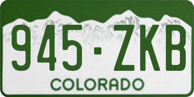 CO license plate 945ZKB