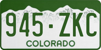 CO license plate 945ZKC