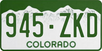 CO license plate 945ZKD