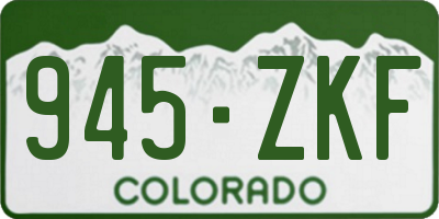 CO license plate 945ZKF