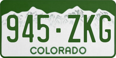 CO license plate 945ZKG