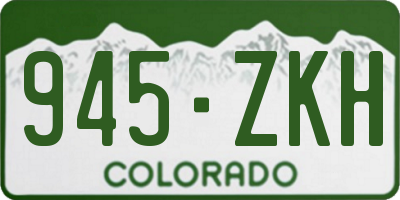CO license plate 945ZKH
