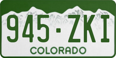 CO license plate 945ZKI