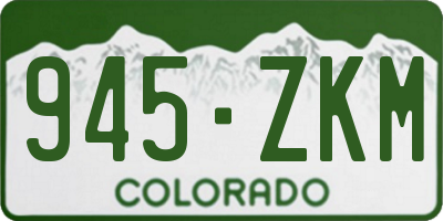 CO license plate 945ZKM