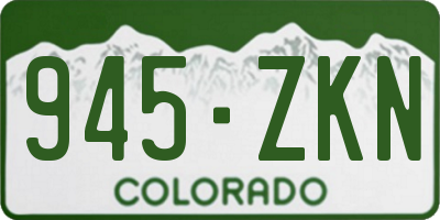 CO license plate 945ZKN