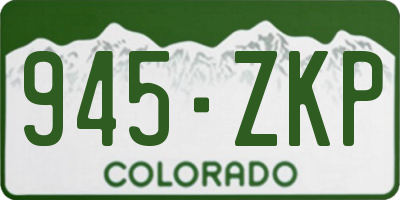 CO license plate 945ZKP