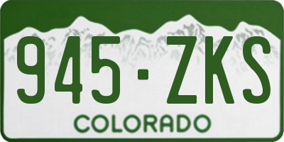 CO license plate 945ZKS