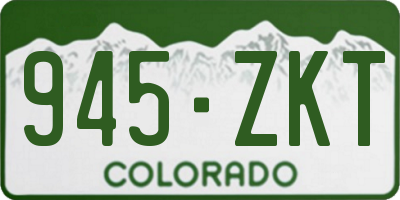 CO license plate 945ZKT