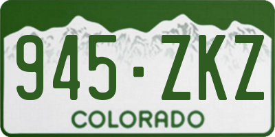 CO license plate 945ZKZ