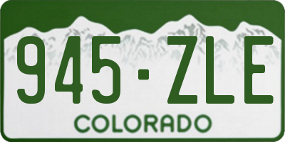CO license plate 945ZLE