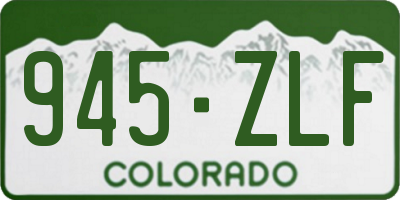 CO license plate 945ZLF