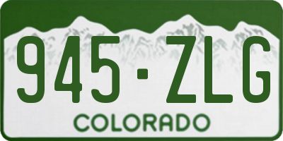 CO license plate 945ZLG