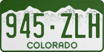 CO license plate 945ZLH