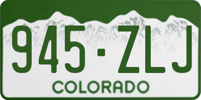 CO license plate 945ZLJ