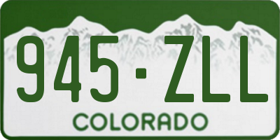 CO license plate 945ZLL
