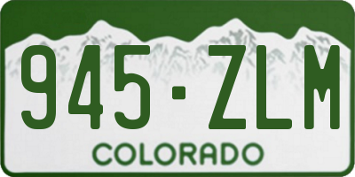 CO license plate 945ZLM