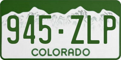 CO license plate 945ZLP
