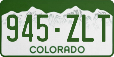 CO license plate 945ZLT