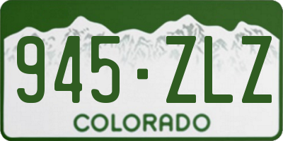 CO license plate 945ZLZ