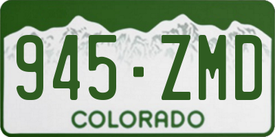 CO license plate 945ZMD