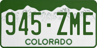 CO license plate 945ZME