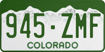 CO license plate 945ZMF