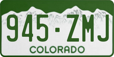 CO license plate 945ZMJ