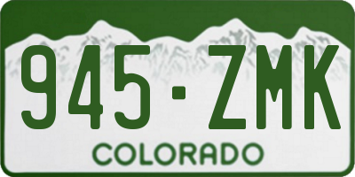 CO license plate 945ZMK