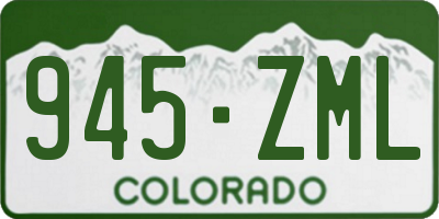 CO license plate 945ZML