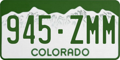 CO license plate 945ZMM